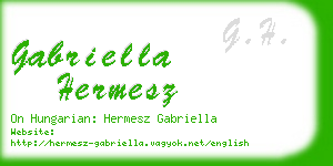 gabriella hermesz business card